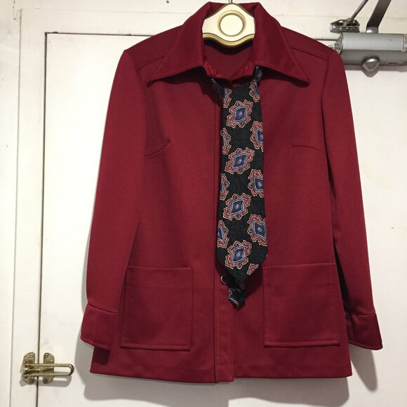 VINTAGE MR. K LIGHTWEIGHT POYLESTER PANTSUITS SIZE M - Picture 3 of 12